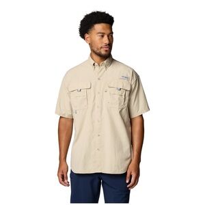Columbia Light Tan Button-Up Shirt
